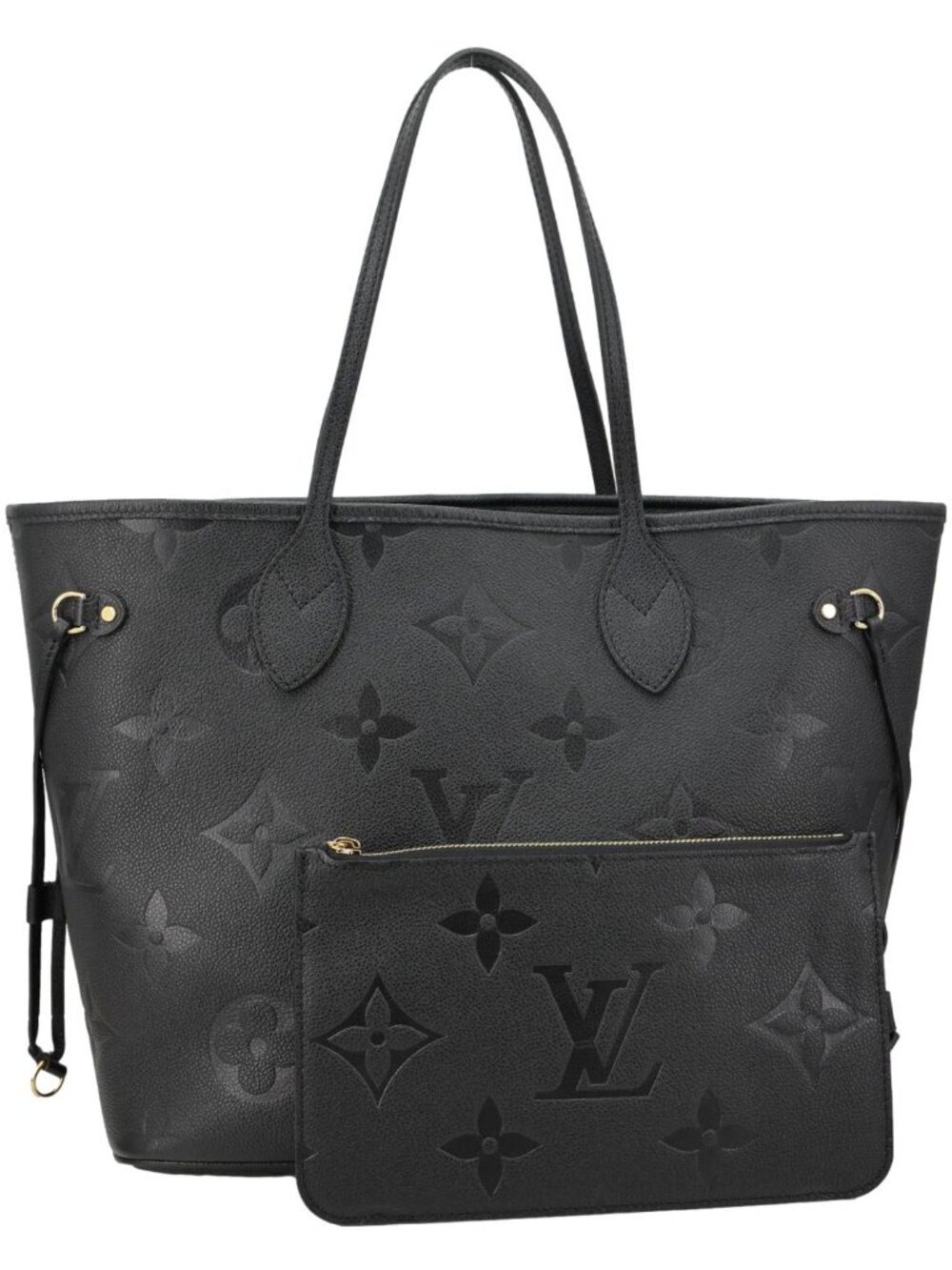 Louis Vuitton Neverfull MM Monogram Empreinte Tote Bag Black